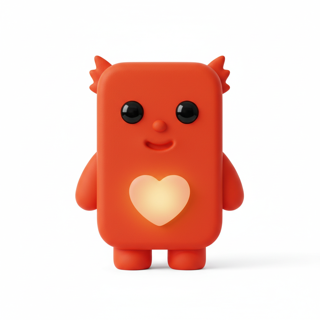 Kumi Spark — orange-red, bold and funny